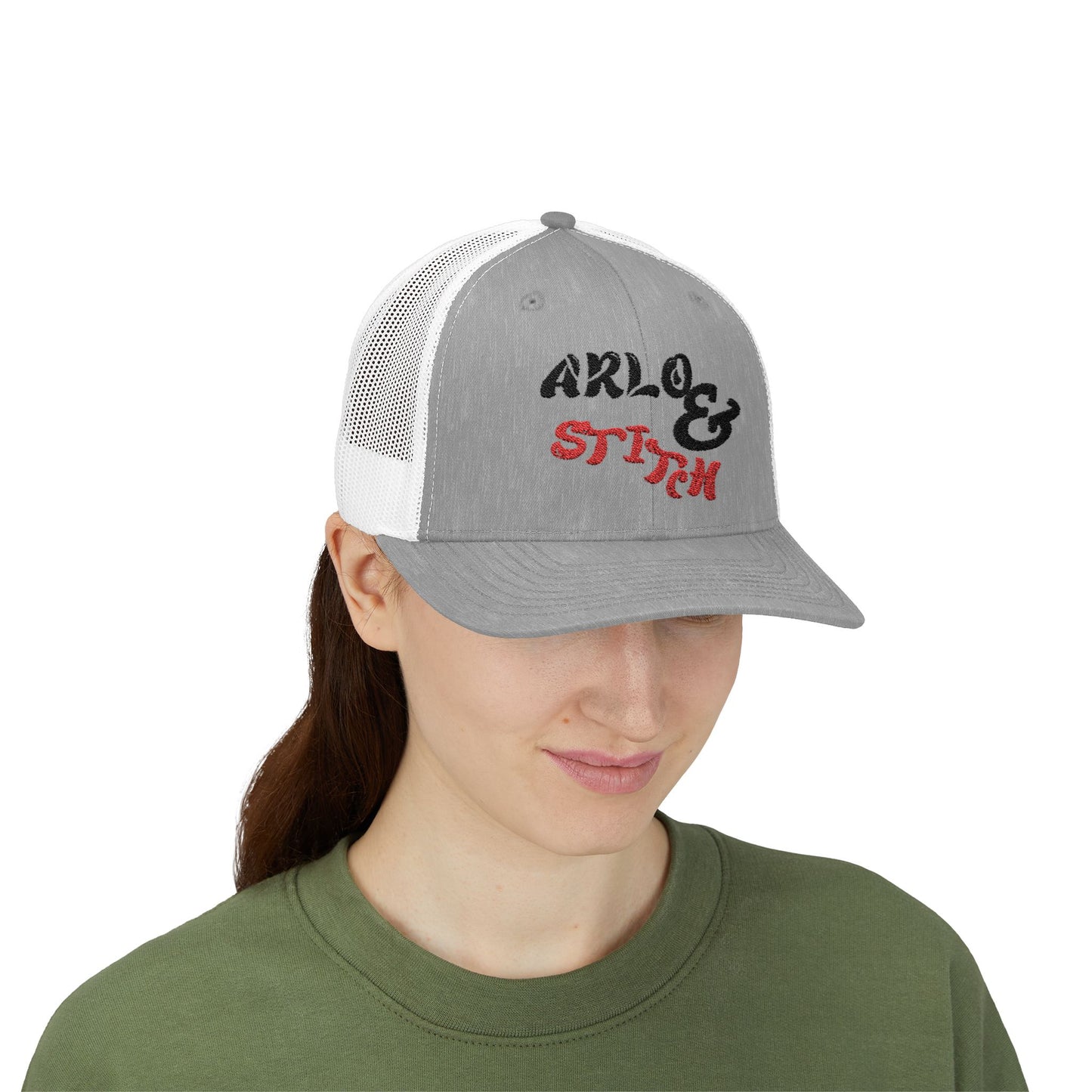 Custom Arlo & Stitch Snapback Trucker Cap - Stylish Hat for Everyday Wear