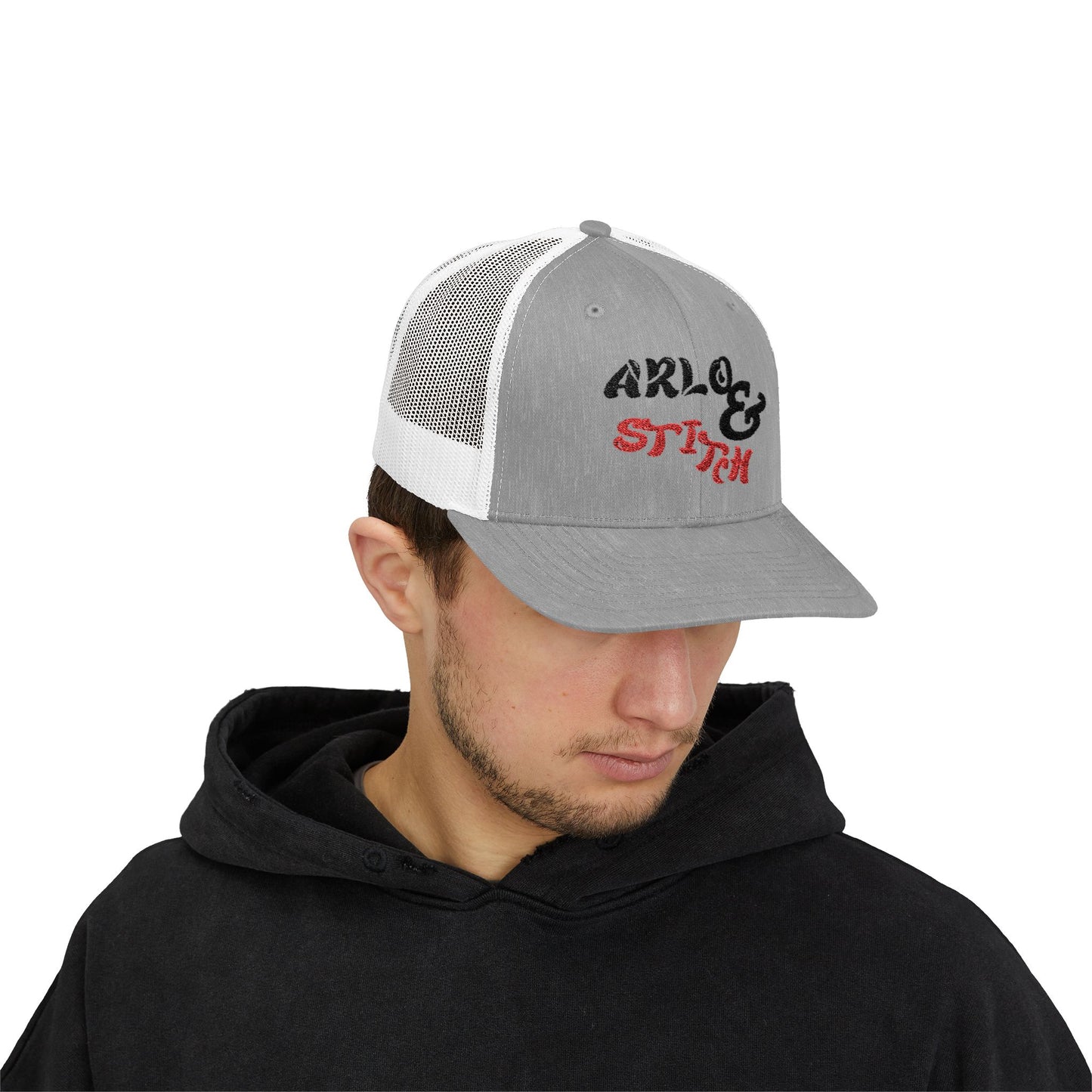 Custom Arlo & Stitch Snapback Trucker Cap - Stylish Hat for Everyday Wear